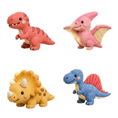 Puffy Clay Dinosaur Emojis