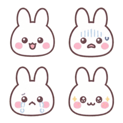 Simple Hand-drawn, soft & fluffy bunny