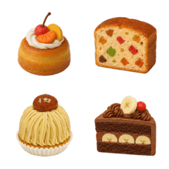 クレイ絵文字＊昔ながらのケーキ屋さん