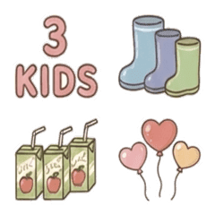 Mom of 3 Kids Daily Icons