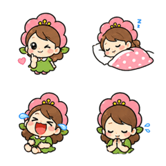Cute Flower Girl Emoji for Everyday