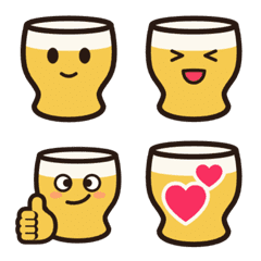 小麥啤酒杯Weizeln的心情表情貼（少泡版）