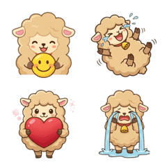 Fluffy & Cute Sheep Emoji