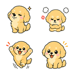 Cute Golden Retriever Puppy Emoji