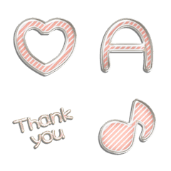 cream candy pink alphabet res VOL1