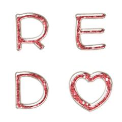 glitter dot red alphabet res VOL1
