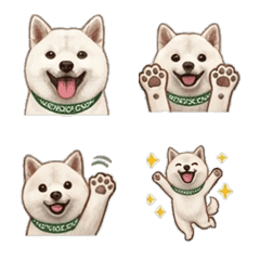Fluffy White Shiba Emoji