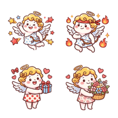 Cute Cupid Everyday Emojis