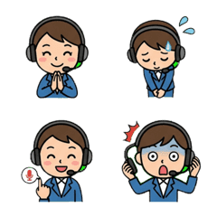 客服中心！電話客服日常與真心話表情貼