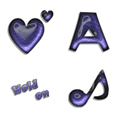 dark glossy blue alphabet Vol1