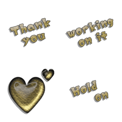 yellow dark gold gem alphabet Vol1