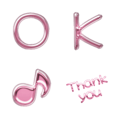 pink emboss chrome alphabet res VOL1