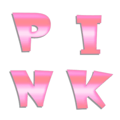 pink white gradient alphabet Vol1