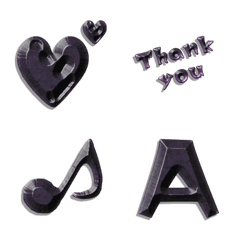 dark indigo edge stone alphabet Vol.1