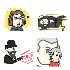 音楽家、じわじわ動く。絵文字