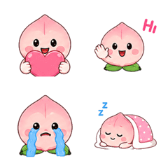 Peach animated emoji stickers