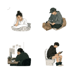 現代日常表情貼第一彈