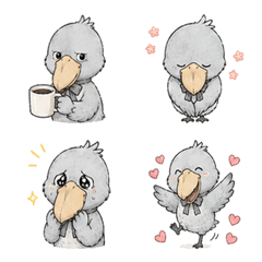 Surreal shoebill stork emoji