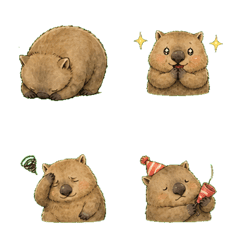 Soft Real Sleepy Wombat
