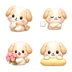 Puffy 3D Dog Emoji for Everyday