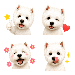 Westie Everyday Emoji Stickers