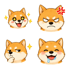 簡單柴犬表情貼