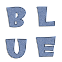 matte blue grain metal alphabet Vol.1