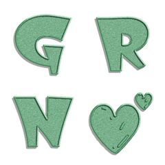 vivid green grain metal alphabet Vol.1
