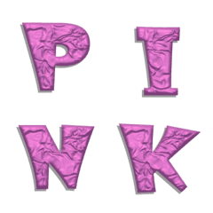 vivid pink purple crack alphabet Vol.1