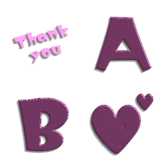 dark purple pink m alphabet Vol.1