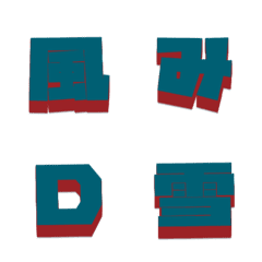 Letras 3D Contrastantes 013