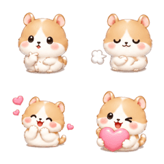 Puffy 3D Hamster Emoji for Everyday
