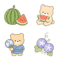 Darankuma Summer Emoji Pack