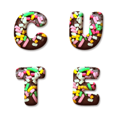 Chocolate donut alphabet
