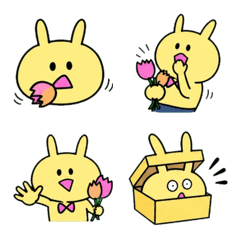 40 Surprise Emojis of Yellow Bunny