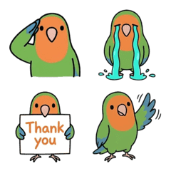 ゆるかわ◎ボタンインコの絵文字