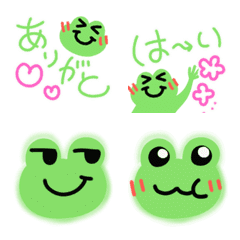 Neon frog emoji