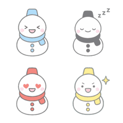 Emoji Manusia Salju Mini Warna-warni