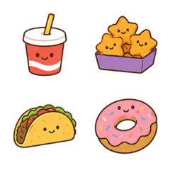 Kawaii Fast Food Emoji