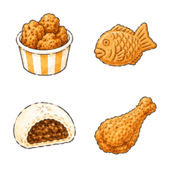 Hand-Drawn Hot Snacks