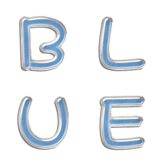 grain sky blue metal alphabet res VOL1