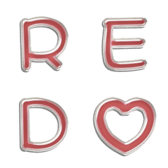 glossy red alphabet res VOL1