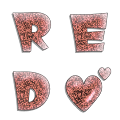 gel bling red alphabet Vol.1