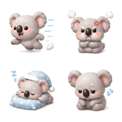 ぷっくりかわいい3Dコアラ絵文字