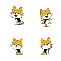 毎日を癒やす可愛い柴犬ステッカー