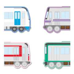 つながる なが〜い電車 シール〔地下鉄3〕