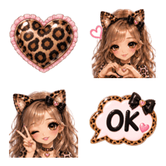 Leopard Cat Girl Emoji