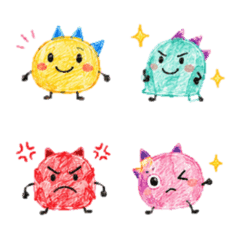 Doodle Monster Face Emojis