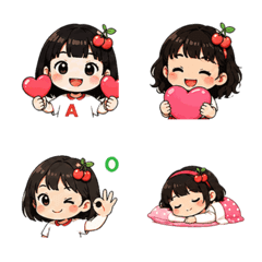 Animated Cherry Girl Daily Life