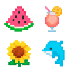 Summer Pixel Animation Emoji